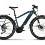 VTC ÉLECTRIQUE HAIBIKE TREKKING 5 I500WH SHIMANO ALIVIO M3100 9V BLEU JAUNE CANARY 2022