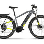 VTC ÉLECTRIQUE HAIBIKE TREKKING 6 I500WH SHIMANO DEORE 10V GRIS JAUNE MAT