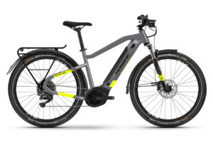 VTC ÉLECTRIQUE HAIBIKE TREKKING 6 I500WH SHIMANO DEORE 10V GRIS  JAUNE MAT