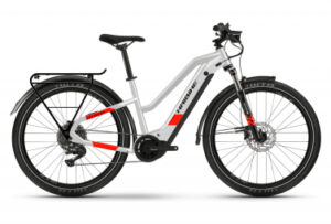 VTC ELECTRIQUE HAIBIKE TREKKING 7 TRAPEZ 27.5′ 630 WH SHIMANO DEORE M5100 11V GRIS  ROUGE 2022