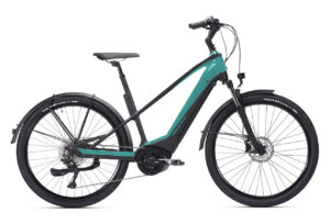 VÉLO DE VILLE ÉLECTRIQUE SUNN URB SLEEK WOMAN SHIMANO ALTUS 9V 400 WH 650B NOIR TURQUOISE 2022