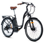 VÉLO DE VILLE ÉLECTRIQUE MOMA BIKES 26.2 SHIMANO 7V NOIR- MON VELOFRANCE