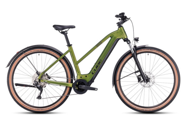 VTC Électrique Cube Nuride Hybrid Pro 750 Allroad Trapeze Shimano Deore 10V 750 Wh 29'' Vert Shinymoss 2023