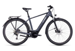 VTC Électrique Cube Touring Hybrid One 625 Shimano Alivio 9V 625 Wh 700 mm Gris 2023