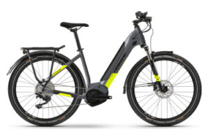 VTC Électrique Haibike Trekking 6 i630Wh Shimano Deore 10V Gris Jaune Mat 2022 1