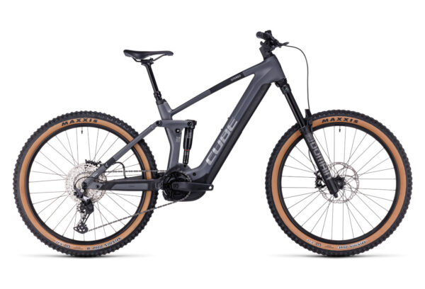 VTT Électrique Tout-Suspendu Cube Stereo Hybrid 160 HPC Race 750 27.5 Shimano Deore 12V 750 Wh 27.5'' Gris Metal 2023