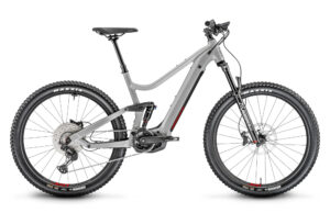 VTT Électrique Tout-Suspendu Moustache Bikes Samedi 27 Wide 5 Smart System Shimano Deore 12V 625 Wh 27.5'' Gris 2023